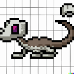 DALL·E 2023-01-01 20.56.43 - Scary looking mummy lizard as 16 by 16 pixels pixelart in 4 colours.png